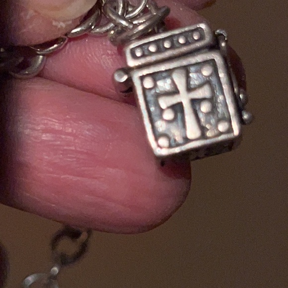 Silver 925 Bracelet With Prayer Box Charm - Picture 4 of 10